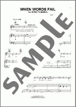 When Words Fail (from Shrek The Musical)(Brian d'Arcy James) 楽譜 その他 ダウンロード
