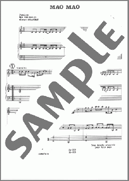 Mao Mao(Michel Delancray/Mya Simille/Y. Nilovic) 楽譜 ピアノ & ボーカル ダウンロード