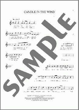 Candle In The Wind(Elton John) 楽譜 その他 ダウンロード