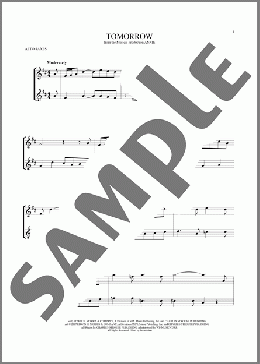 Tomorrow (from Annie)(Charles Strouse) 楽譜 アルトサックス（ソロ） ダウンロード