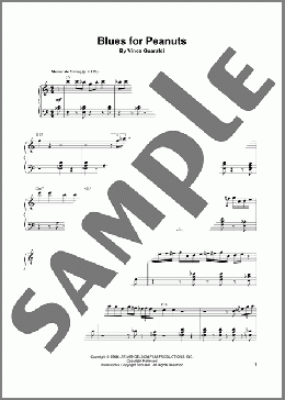 Blues For Peanuts(Vince Guaraldi) 楽譜 ピアノ（ソロ） ダウンロード