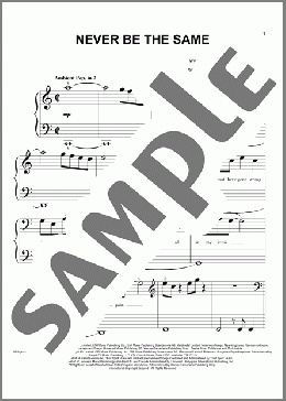 Never Be The Same(Camila Cabello) 楽譜 ピアノ（ソロ） ダウンロード