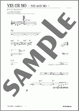 Yes Or No ～Yes And No～(Wayne Shorter) 楽譜 メロディ 中級 ダウンロード