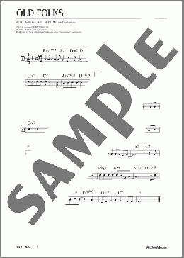 Old Folks(Willard Robinson) 楽譜 メロディ 中級 ダウンロード