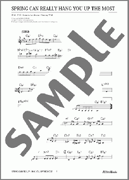 Spring Can Really Hang You Up The Most(Frances Landesman/Tommy Wolf) 楽譜 メロディ 中級 ダウンロード