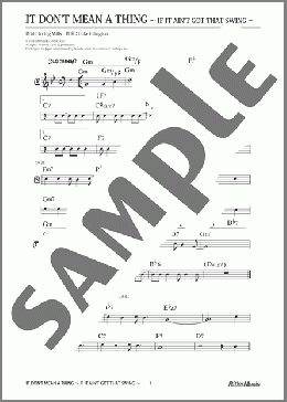 It Don't Mean A Thing ～If it ain't Got That Swing～(Duke Ellington) 楽譜 メロディ 中級 ダウンロード