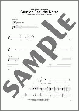 Cum On Feel The Noize(Quiet Riot) 楽譜 ギター（ソロ） ダウンロード