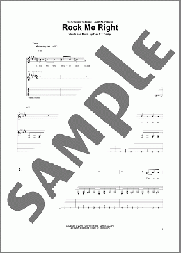 Rock Me Right(Susan Tedeschi) 楽譜 ギター（ソロ） ダウンロード