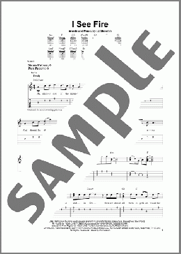 I See Fire (from The Hobbit)(Ed Sheeran) 楽譜 ギター（ソロ） ダウンロード