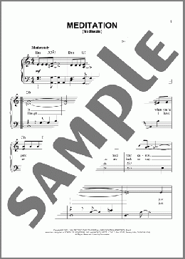 Meditation (Meditacao)(Norman Gimbel/Newton Mendonca/Antonio Carlos Jobim) 楽譜 ピアノ（ソロ） ダウンロード