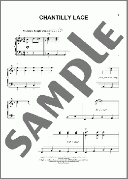Chantilly Lace(Big Bopper/Jerry Lee Lewis) 楽譜 ピアノ（ソロ） ダウンロード