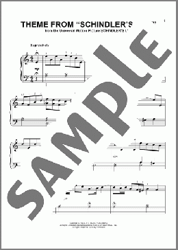 Theme From ”Schindler's List”(John Williams) 楽譜 その他 ダウンロード