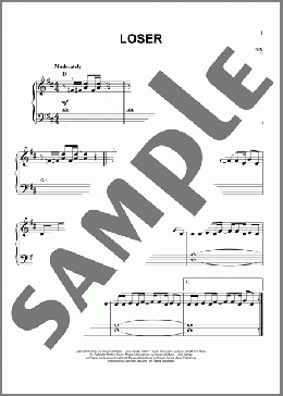 Loser(Beck) 楽譜 ピアノ（ソロ） ダウンロード