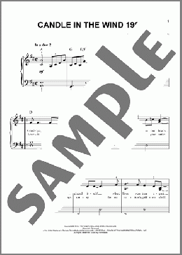 Candle In The Wind 1997(Elton John) 楽譜 ピアノ（ソロ） ダウンロード