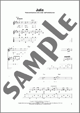 Julia(The Beatles) 楽譜 ギター（その他） ダウンロード