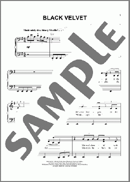Black Velvet(Alannah Myles) 楽譜 ピアノ（ソロ） ダウンロード