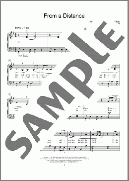 From A Distance (arr. Fred Kern)(Bette Midler) 楽譜 ピアノ（ソロ） ダウンロード