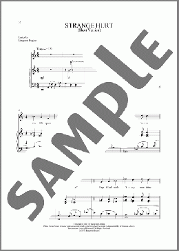 Strange Hurt [Short version](Langston Hughes/Ricky Ian Gordon) 楽譜 ピアノ & ボーカル ダウンロード