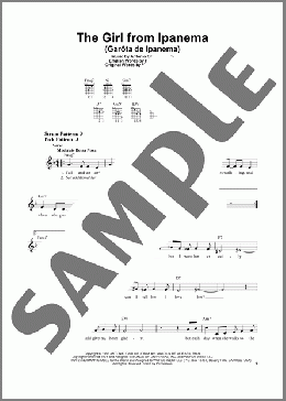 The Girl From Ipanema (Garota De Ipanema)(Antonio Carlos Jobim) 楽譜 メロディ ダウンロード