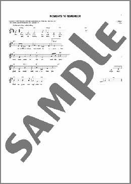 Moments To Remember(The Four Lads) 楽譜 その他 ダウンロード