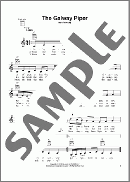 The Galway Piper(Irish Folksong) 楽譜 ウクレレ（弾き語り） ダウンロード