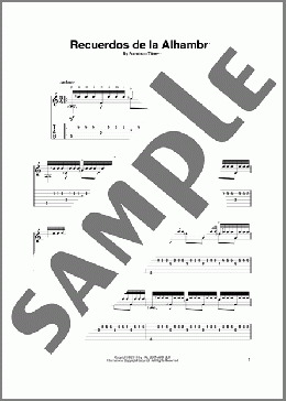 Recuerdos de la Alhambra(Francisco Tarrega) 楽譜 ギター（その他） ダウンロード