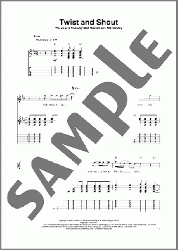 Twist And Shout(The Beatles) 楽譜 ギタースコア ダウンロード