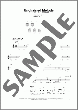 Unchained Melody(The Righteous Brothers) 楽譜 メロディ ダウンロード