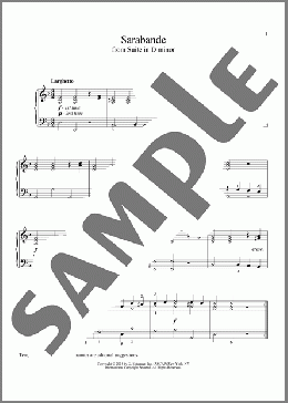 Sarabande(George Frideric Handel) 楽譜 ピアノ（ソロ） ダウンロード