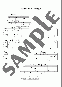 Rigaudon(George Frideric Handel) 楽譜 ピアノ（ソロ） ダウンロード