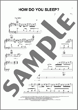 How Do You Sleep?(Sam Smith) 楽譜 ピアノ & ボーカル & ギター ダウンロード