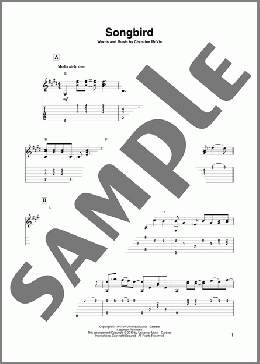 Songbird(Fleetwood Mac) 楽譜 ギター（その他） ダウンロード