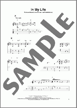 In My Life(The Beatles) 楽譜 ギター（その他） ダウンロード