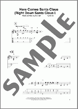 Here Comes Santa Claus (Right Down Santa Claus Lane)(Gene Autry/Oakley Haldeman) 楽譜 ギター（その他） ダウンロード