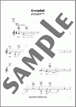 Snowfall(Tony Bennett) 楽譜 ウクレレ（弾き語り） ダウンロード