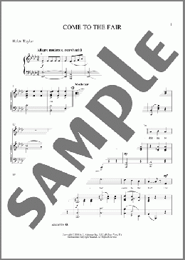 Come To The Fair(Helen Taylor/Easthope Martin) 楽譜 ピアノ & ボーカル ダウンロード