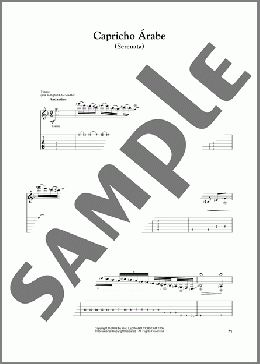 Capricho Arabe (Serenata)(Francisco Tarrega) 楽譜 ギター（その他） ダウンロード