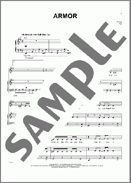 Armor(Sara Bareilles) 楽譜 ピアノ & ボーカル & ギター ダウンロード