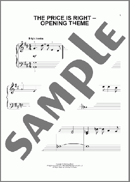 Price Is Right - Opening Theme(Edward Kalehoff) 楽譜 ピアノ（ソロ） ダウンロード