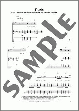 Rude(MAGIC!) 楽譜 ギタースコア ダウンロード