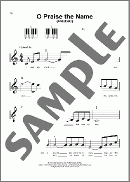 O Praise The Name (Anastasis)(Hillsong Worship) 楽譜 ピアノ（ソロ） ダウンロード