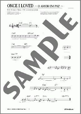 Once I Loved ～O Amor Em Paz～(Antonio Carlos Jobim) 楽譜 メロディ 中級 ダウンロード