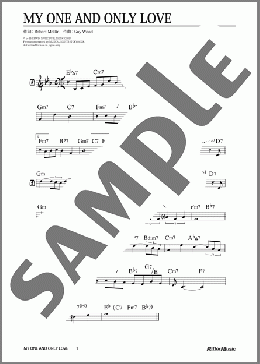 My One And Only Love(Guy Wood) 楽譜 メロディ 中級 ダウンロード