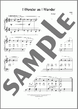 I Wonder As I Wander (arr. Lynda Lybeck-Robinson)(John Jacob Niles) 楽譜 ピアノ（ソロ） ダウンロード