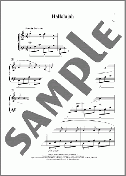 Hallelujah (arr. John S. Hord)(Leonard Cohen) 楽譜 ピアノ（ソロ） ダウンロード