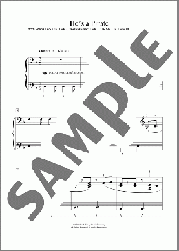 He's A Pirate (from Pirates Of The Caribbean: The Curse of the Black Pearl) (arr. John S. Hord)(Hans Zimmer/Klaus Badelt/Geoffrey Zanelli) 楽譜 ピアノ（ソロ） ダウンロード