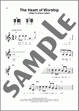 The Heart Of Worship (When The Music Fades)(Matt Redman) 楽譜 ピアノ（ソロ） ダウンロード