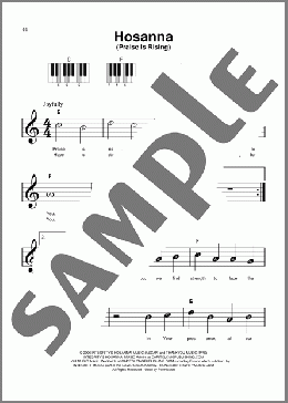 Hosanna (Praise Is Rising)(Paul Baloche) 楽譜 ピアノ（ソロ） ダウンロード