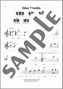 Give Thanks(Henry Smith) 楽譜 ピアノ（ソロ） ダウンロード