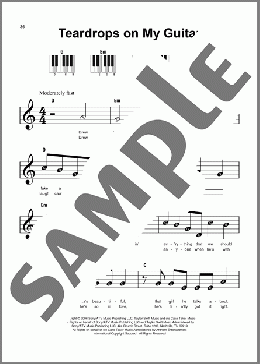 Teardrops On My Guitar(Taylor Swift) 楽譜 ピアノ（ソロ） ダウンロード